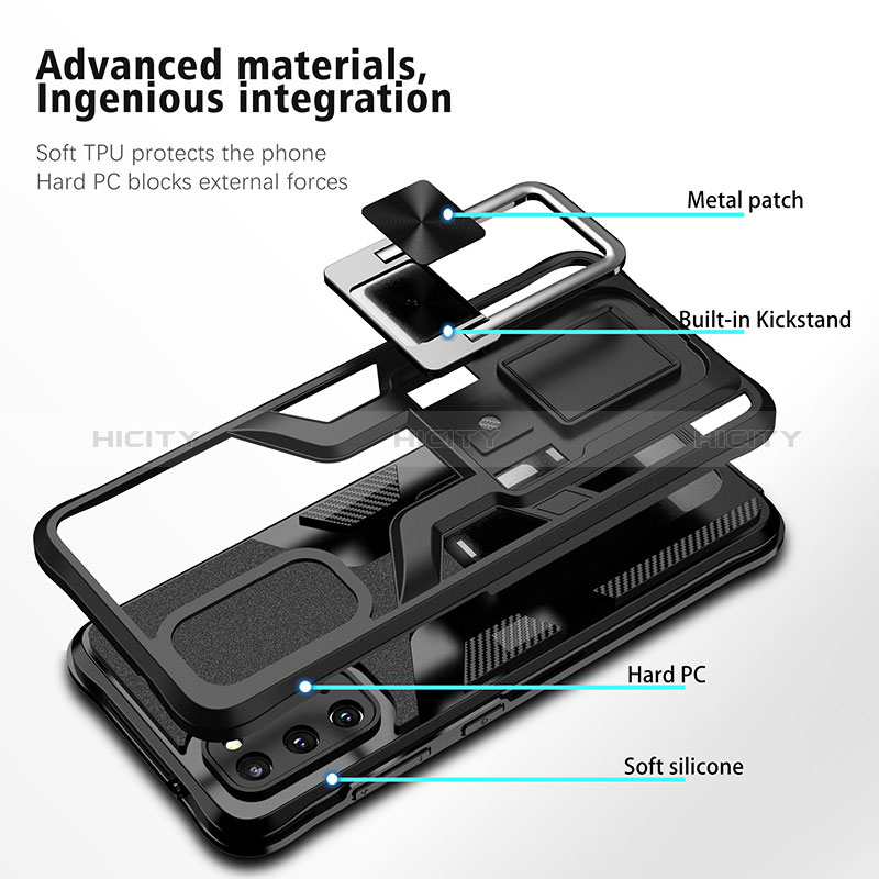 Samsung Galaxy S20 5G用ハイブリットバンパーケース プラスチック アンド指輪 マグネット式 ZL1 サムスン 