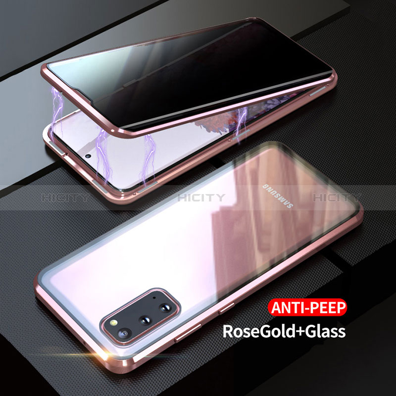 Samsung Galaxy S20用ケース 高級感 手触り良い アルミメタル 製の金属製 360度 フルカバーバンパー 鏡面 カバー LK1 サムスン 