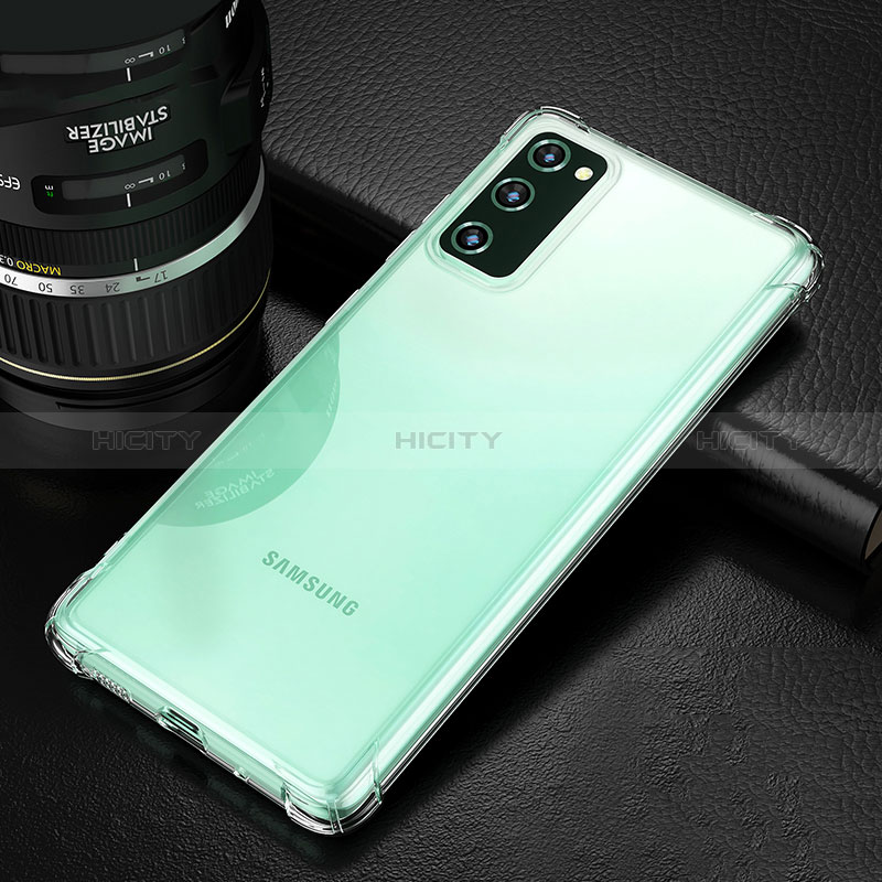 Samsung Galaxy S20 FE 4G用極薄ソフトケース シリコンケース 耐衝撃 全面保護 クリア透明 T02 サムスン クリア