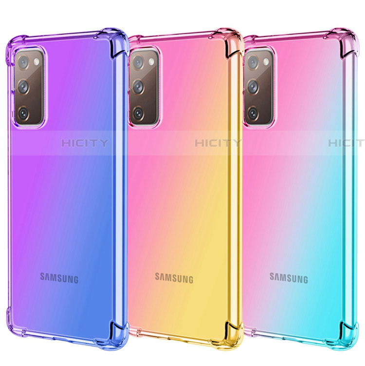 Samsung Galaxy S20 FE 4G用極薄ソフトケース グラデーション 勾配色 クリア透明 G01 サムスン 