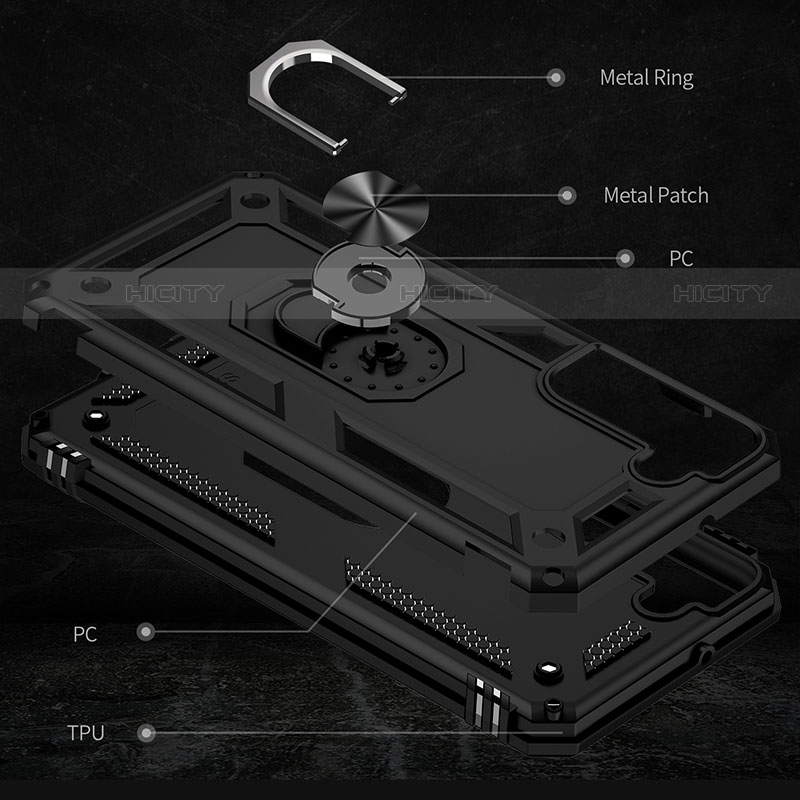 Samsung Galaxy S21 5G用ハイブリットバンパーケース プラスチック アンド指輪 マグネット式 T03 サムスン 