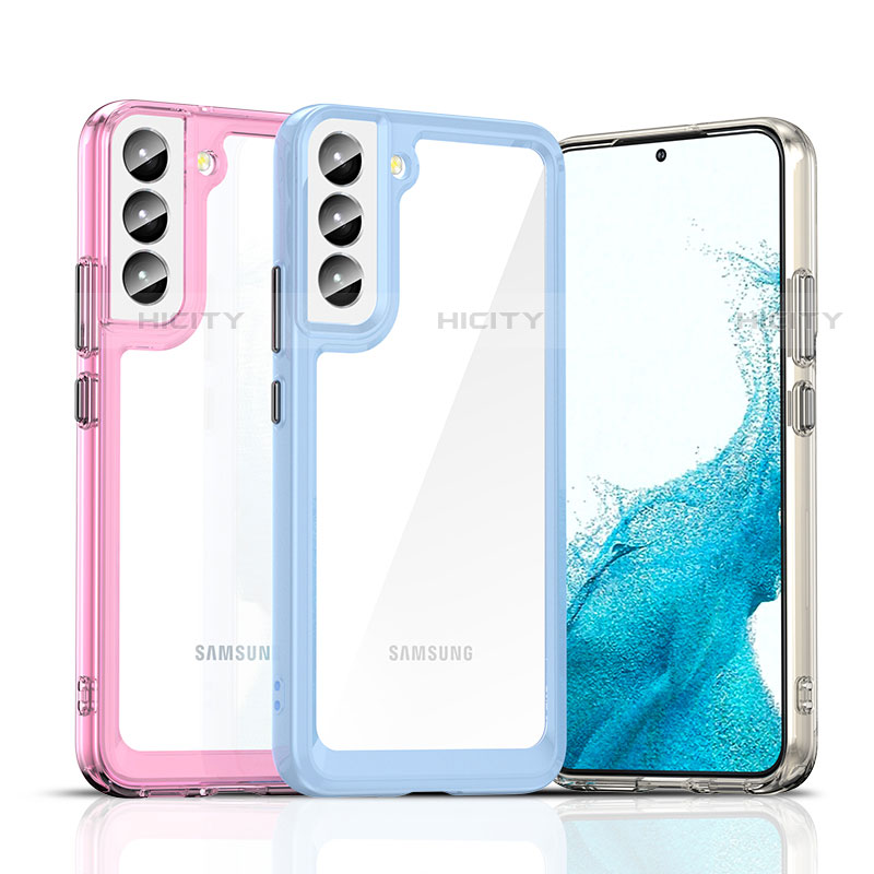 Samsung Galaxy S21 FE 5G用ハイブリットバンパーケース クリア透明 プラスチック カバー M03 サムスン 