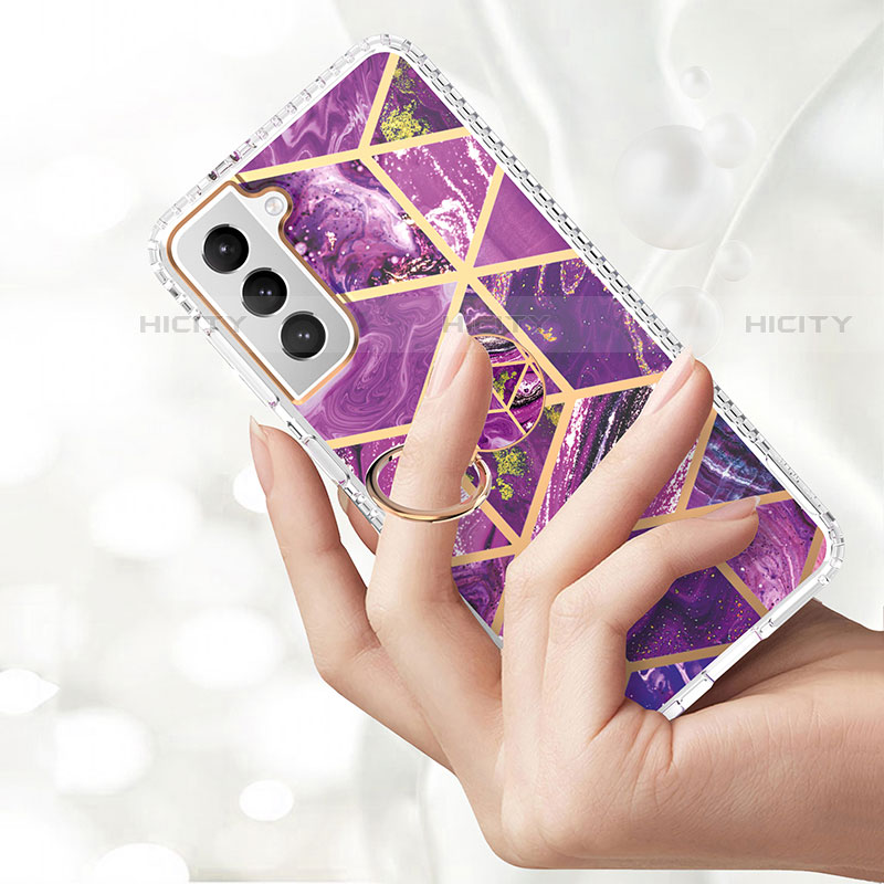 Samsung Galaxy S21 FE 5G用シリコンケース ソフトタッチラバー バタフライ パターン カバー S02 サムスン 