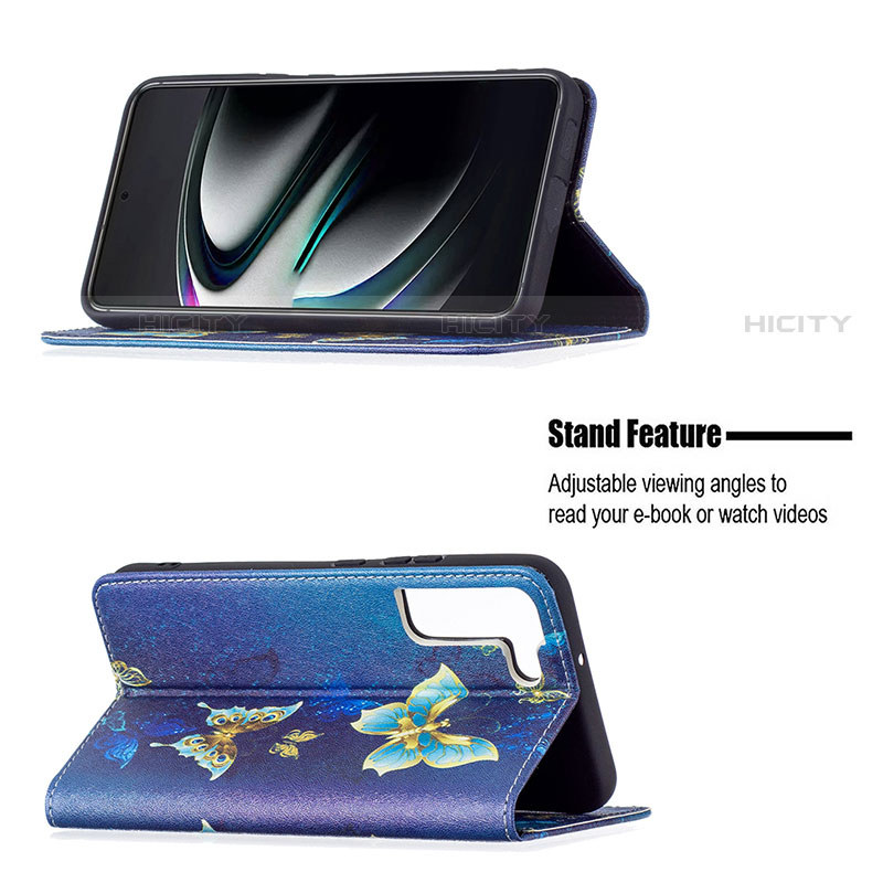 Samsung Galaxy S21 FE 5G用手帳型 レザーケース スタンド パターン カバー B03F サムスン 