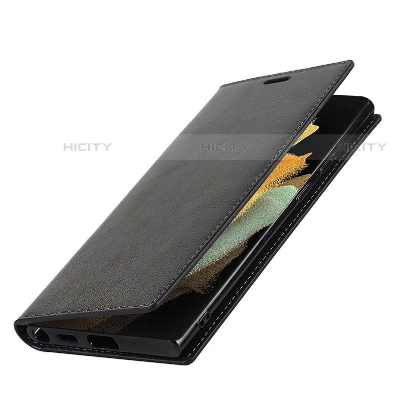 Samsung Galaxy S21 Ultra 5G用手帳型 レザーケース スタンド カバー D07T サムスン 