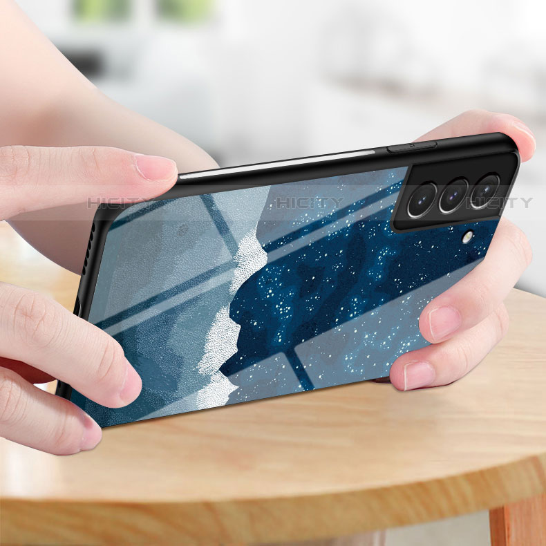 Samsung Galaxy S22 5G用ハイブリットバンパーケース プラスチック 星空 鏡面 カバー サムスン 