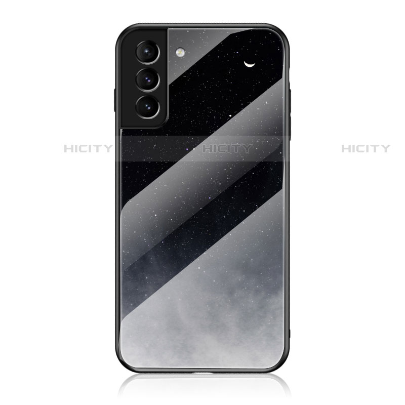 Samsung Galaxy S22 Plus 5G用ハイブリットバンパーケース プラスチック 星空 鏡面 カバー サムスン ブラック
