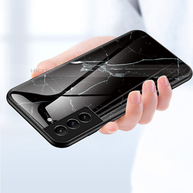 Samsung Galaxy S22 Plus 5G用ハイブリットバンパーケース プラスチック 鏡面 カバー サムスン 