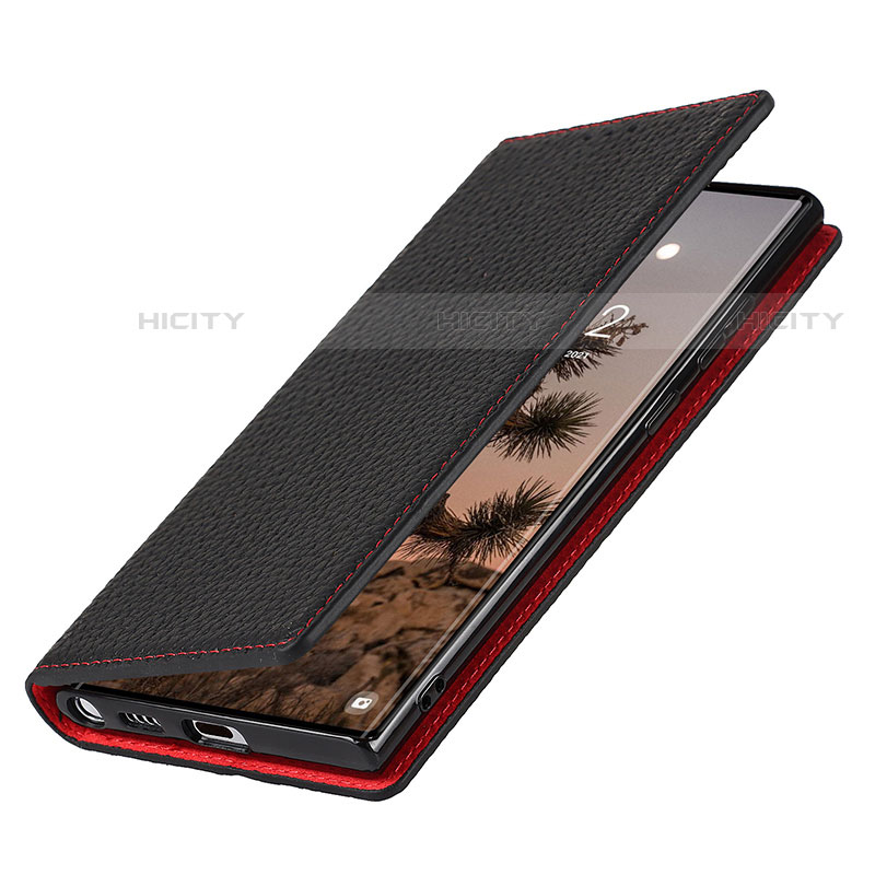 Samsung Galaxy S22 Ultra 5G用手帳型 レザーケース スタンド カバー D01T サムスン 