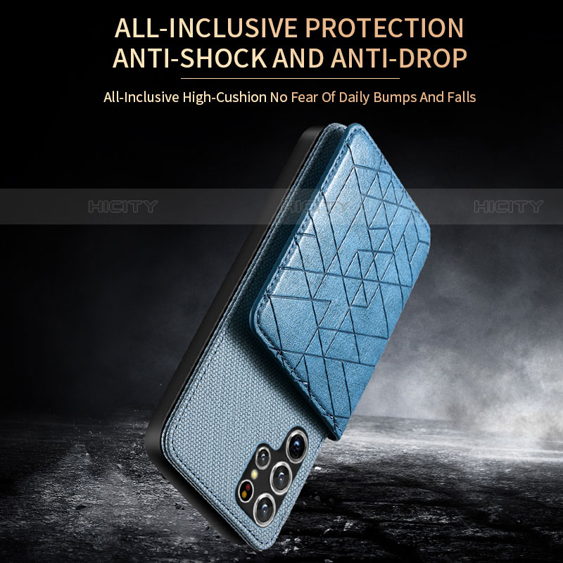 Samsung Galaxy S22 Ultra 5G用ケース 高級感 手触り良いレザー柄 S01D サムスン 