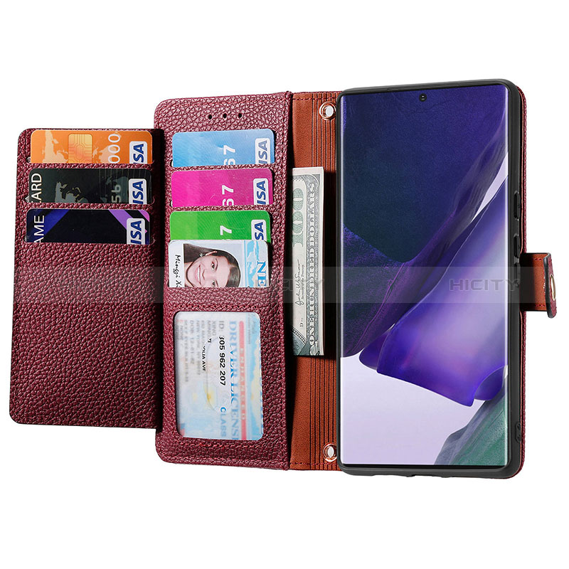 Samsung Galaxy S22 Ultra 5G用手帳型 レザーケース スタンド カバー S15D サムスン 