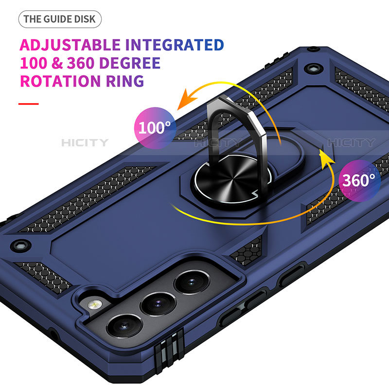 Samsung Galaxy S23 Plus 5G用ハイブリットバンパーケース プラスチック アンド指輪 マグネット式 T02 サムスン 