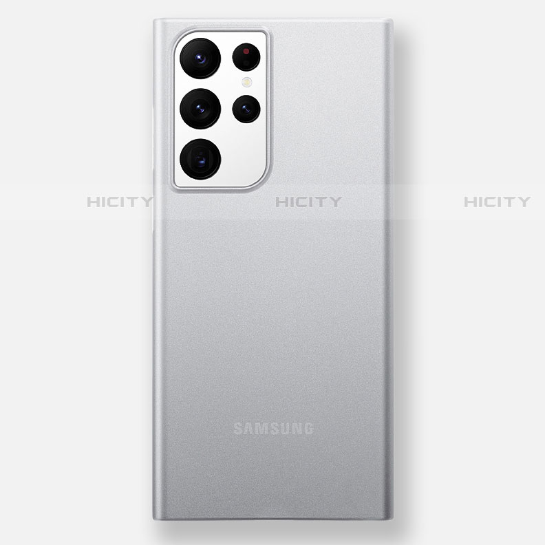 Samsung Galaxy S23 Ultra 5G用極薄ケース クリア透明 プラスチック 質感もマットH02 サムスン ホワイト