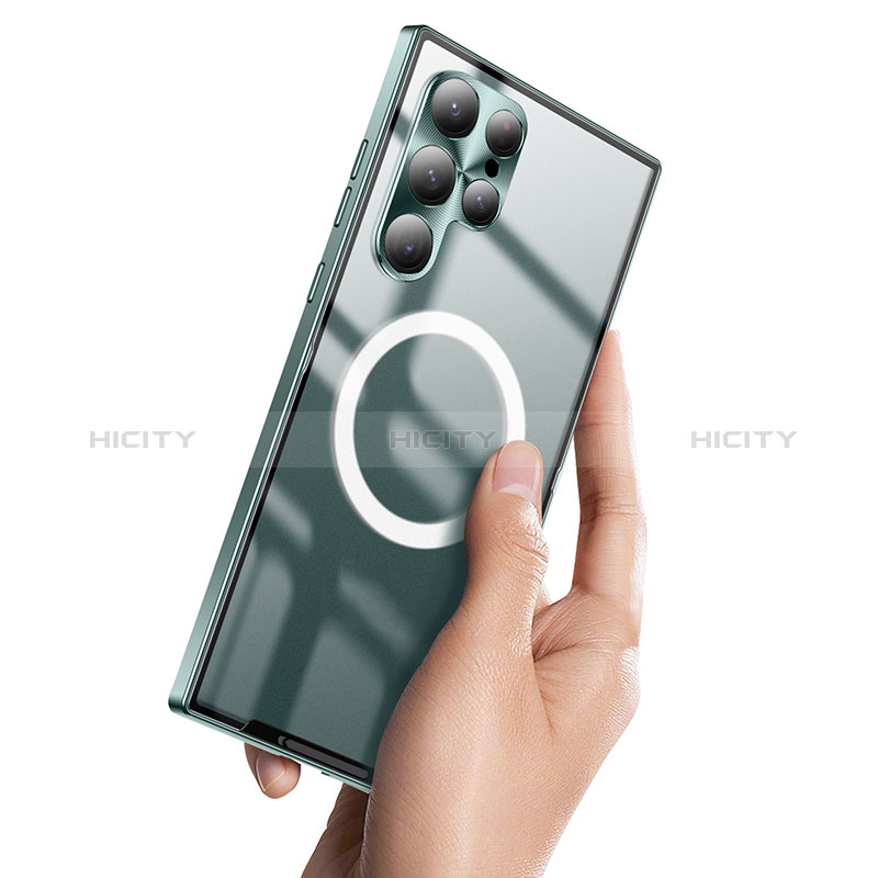 Samsung Galaxy S23 Ultra 5G用ケース 高級感 手触り良い メタル兼プラスチック バンパー Mag-Safe 磁気 Magnetic サムスン 