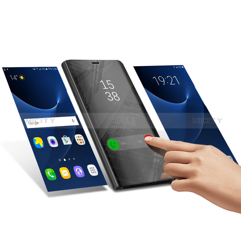 Samsung Galaxy S24 5G用手帳型 レザーケース スタンド 鏡面 カバー サムスン 