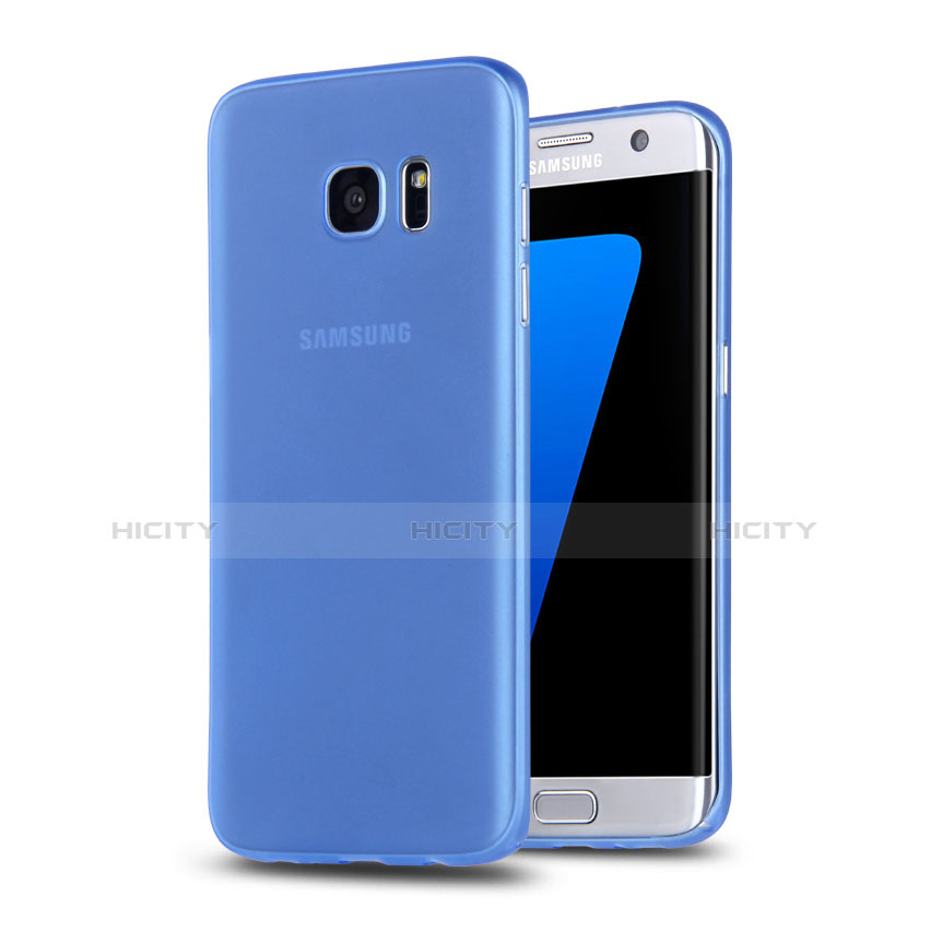 Samsung Galaxy S7 Edge G935F用シリコンケース ソフトタッチラバー 質感もマット R02 サムスン ネイビー
