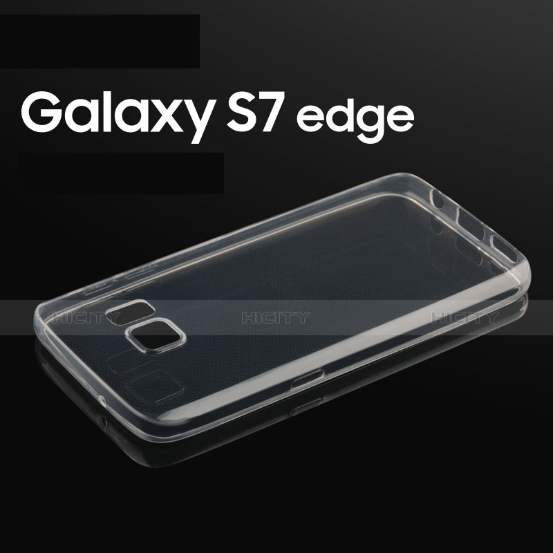 Samsung Galaxy S7 Edge G935F用極薄ソフトケース シリコンケース 耐衝撃 全面保護 クリア透明 カバー サムスン クリア