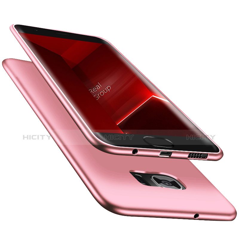 Samsung Galaxy S7 Edge G935F用極薄ソフトケース シリコンケース 耐衝撃 全面保護 R06 サムスン ピンク