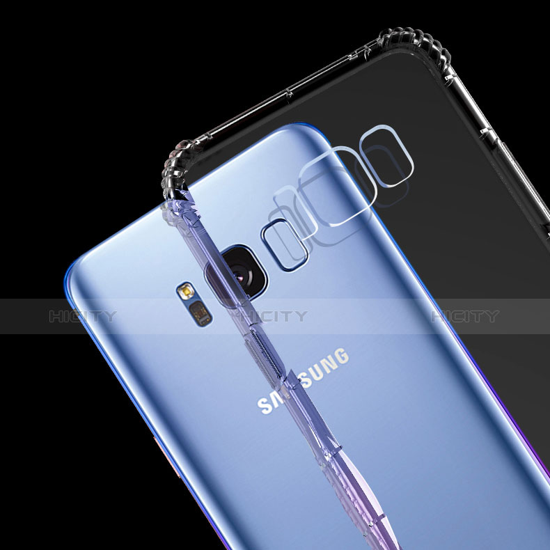 Samsung Galaxy S8用極薄ソフトケース シリコンケース 耐衝撃 全面保護 クリア透明 T19 サムスン クリア