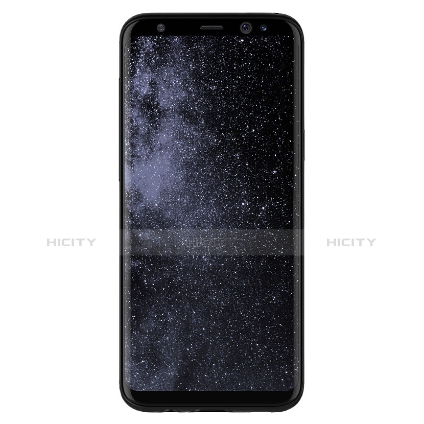 Samsung Galaxy S8用シリコンケース ソフトタッチラバー ツイル B02 サムスン ブラック