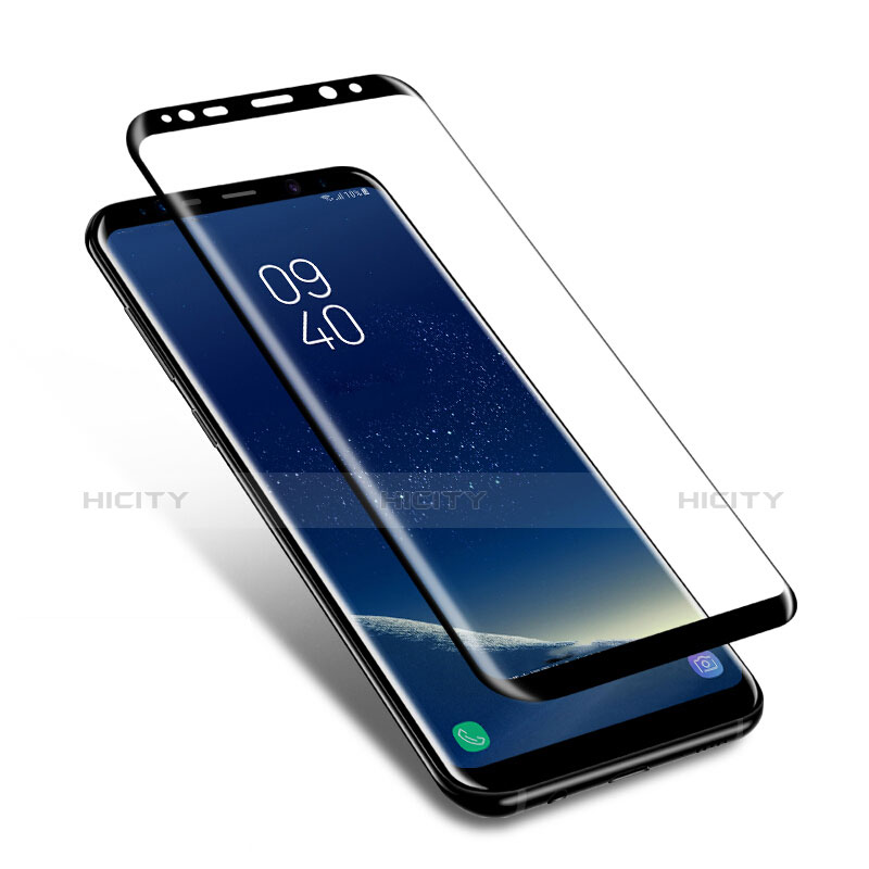 Samsung Galaxy S8用強化ガラス フル液晶保護フィルム F10 サムスン ブラック