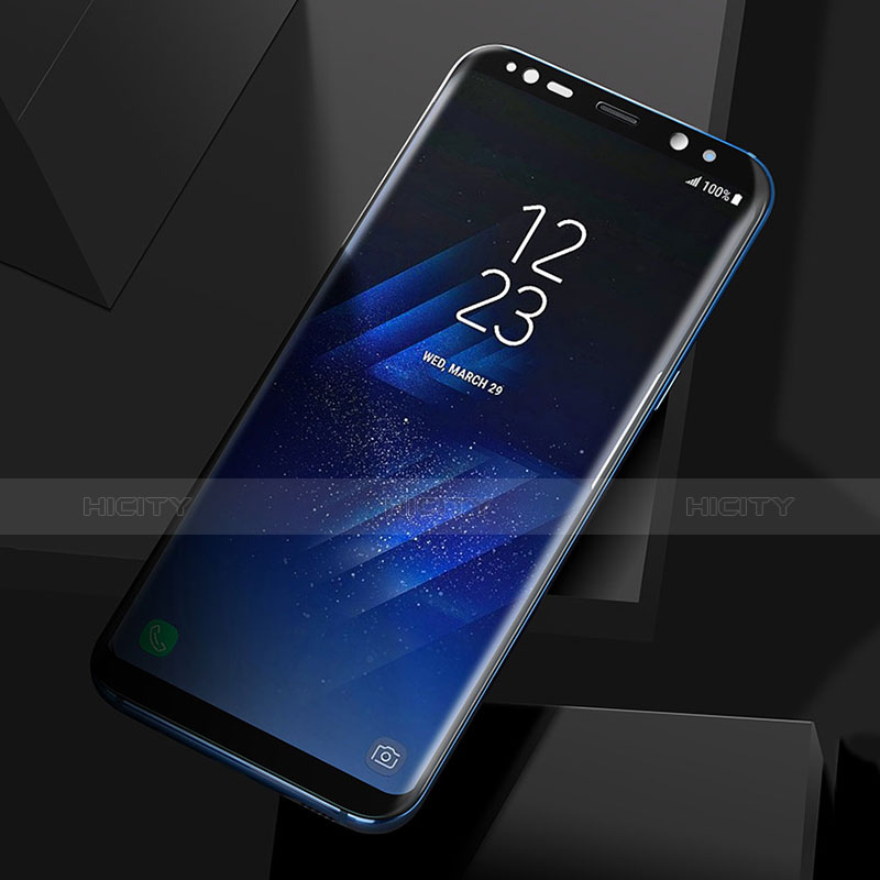 Samsung Galaxy S8用強化ガラス フル液晶保護フィルム F05 サムスン ブラック