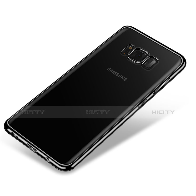 Samsung Galaxy S8 Plus用極薄ソフトケース シリコンケース 耐衝撃 全面保護 クリア透明 H03 サムスン ブラック