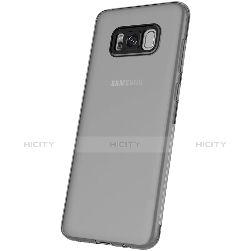 Samsung Galaxy S8 Plus用極薄ソフトケース シリコンケース 耐衝撃 全面保護 クリア透明 T15 サムスン ブラック