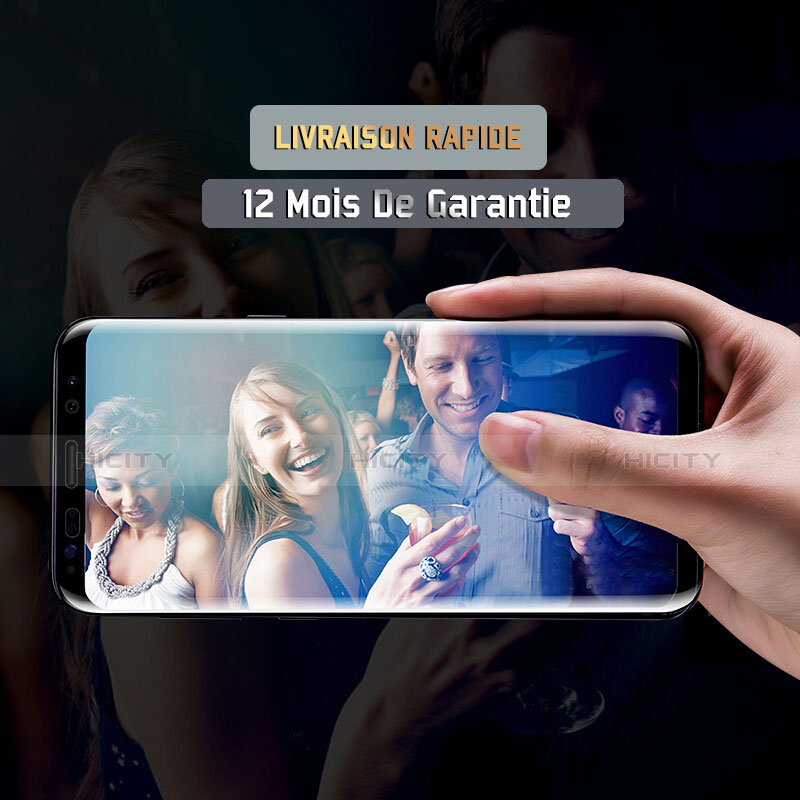 Samsung Galaxy S8 Plus用強化ガラス フル液晶保護フィルム F10 サムスン ブラック