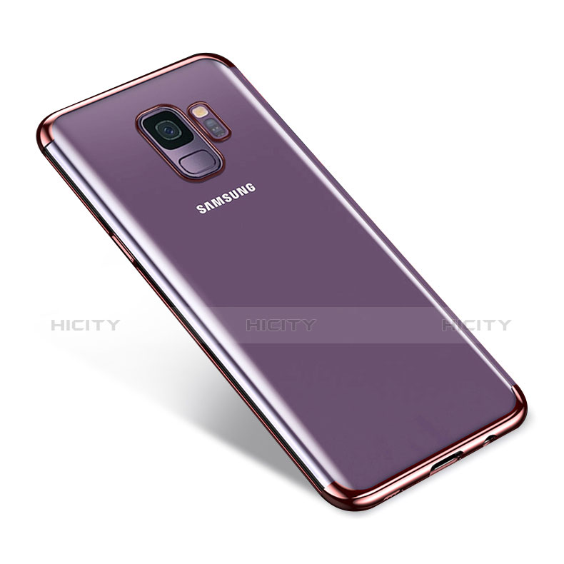 Samsung Galaxy S9用極薄ソフトケース シリコンケース 耐衝撃 全面保護 クリア透明 H03 サムスン ローズゴールド