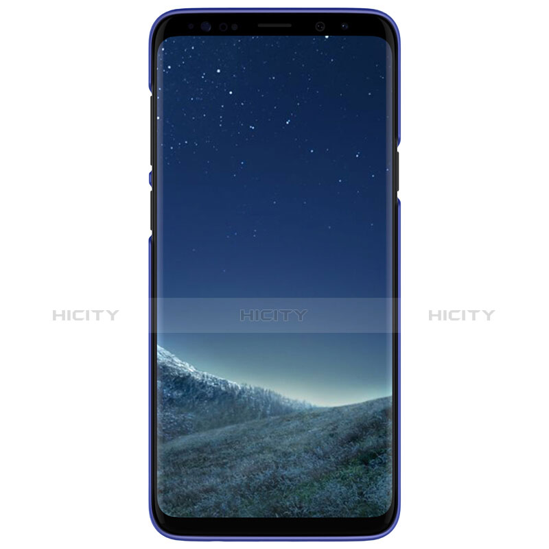 Samsung Galaxy S9用ハードケース プラスチック メッシュ デザイン サムスン ネイビー