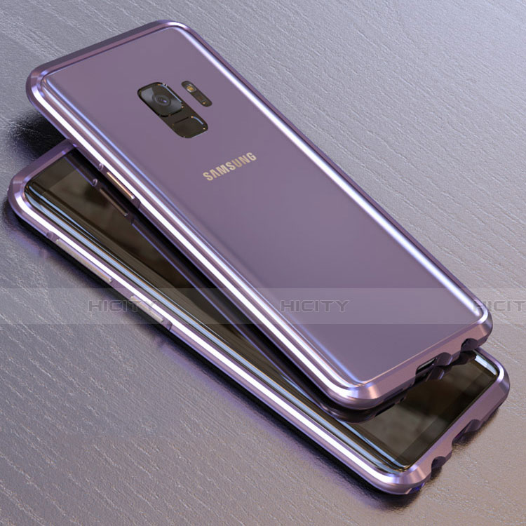 Samsung Galaxy S9用ケース 高級感 手触り良い アルミメタル 製の金属製 360度 フルカバーバンパー 鏡面 カバー M01 サムスン 