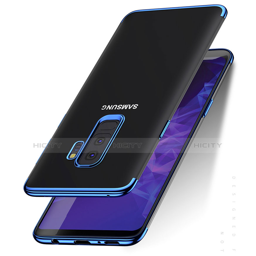 Samsung Galaxy S9 Plus用極薄ソフトケース シリコンケース 耐衝撃 全面保護 クリア透明 T06 サムスン ネイビー