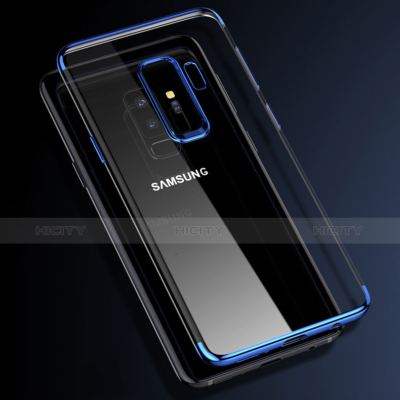 Samsung Galaxy S9 Plus用極薄ソフトケース シリコンケース 耐衝撃 全面保護 クリア透明 T16 サムスン ネイビー