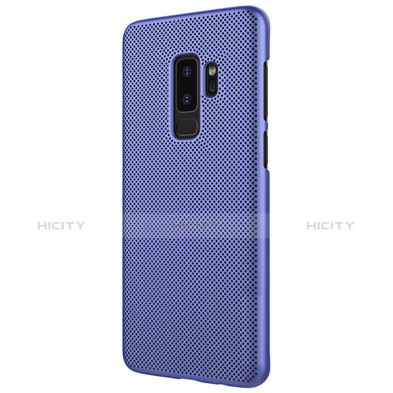 Samsung Galaxy S9 Plus用ハードケース プラスチック メッシュ デザイン M01 サムスン ネイビー