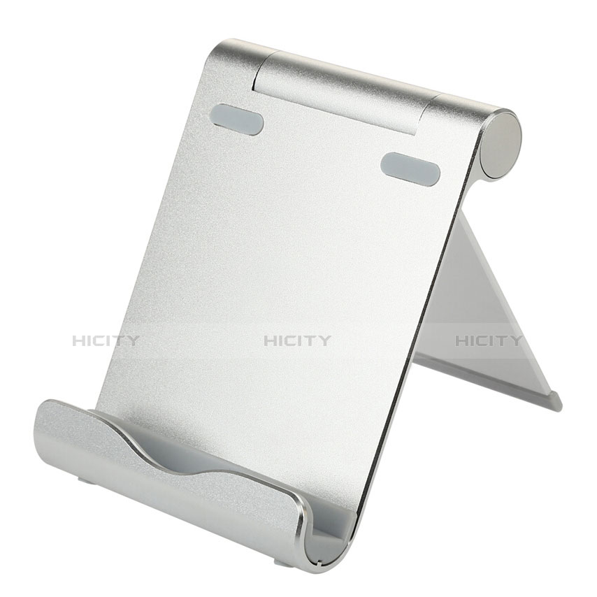 Samsung Galaxy Tab S6 Lite 10.4 SM-P610用スタンドタイプのタブレット ホルダー ユニバーサル T27 サムスン シルバー