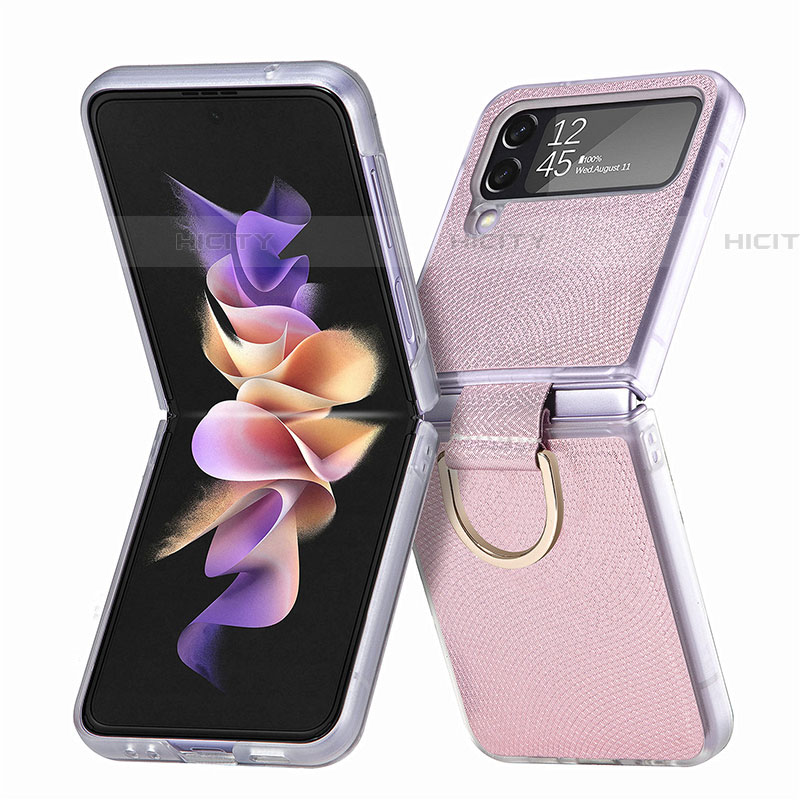 Samsung Galaxy Z Flip4 5G用ハードケース プラスチック 質感もマット カバー H05 サムスン ローズゴールド