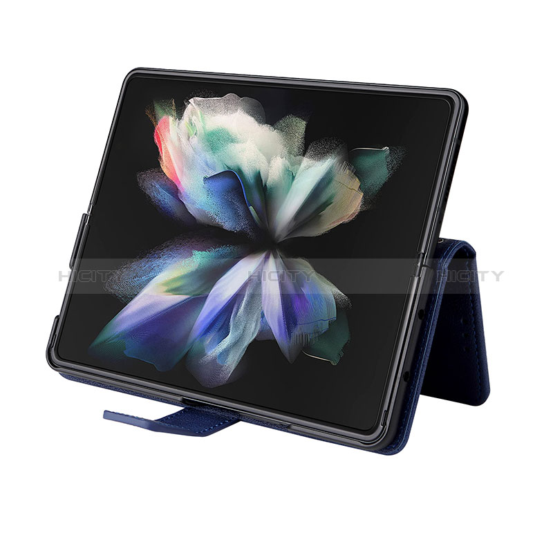 Samsung Galaxy Z Fold3 5G用手帳型 レザーケース スタンド カバー BY2 サムスン 