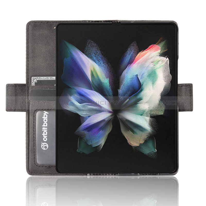 Samsung Galaxy Z Fold3 5G用手帳型 レザーケース スタンド カバー B02Y サムスン 