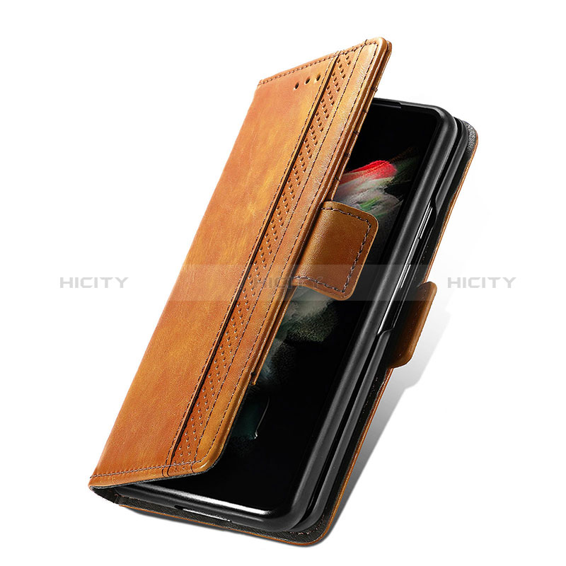 Samsung Galaxy Z Fold3 5G用手帳型 レザーケース スタンド カバー S02D サムスン 