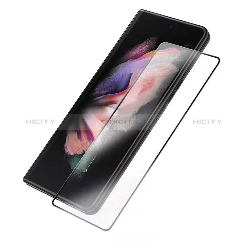 Samsung Galaxy Z Fold3 5G用強化ガラス フル液晶保護フィルム F03 サムスン ブラック