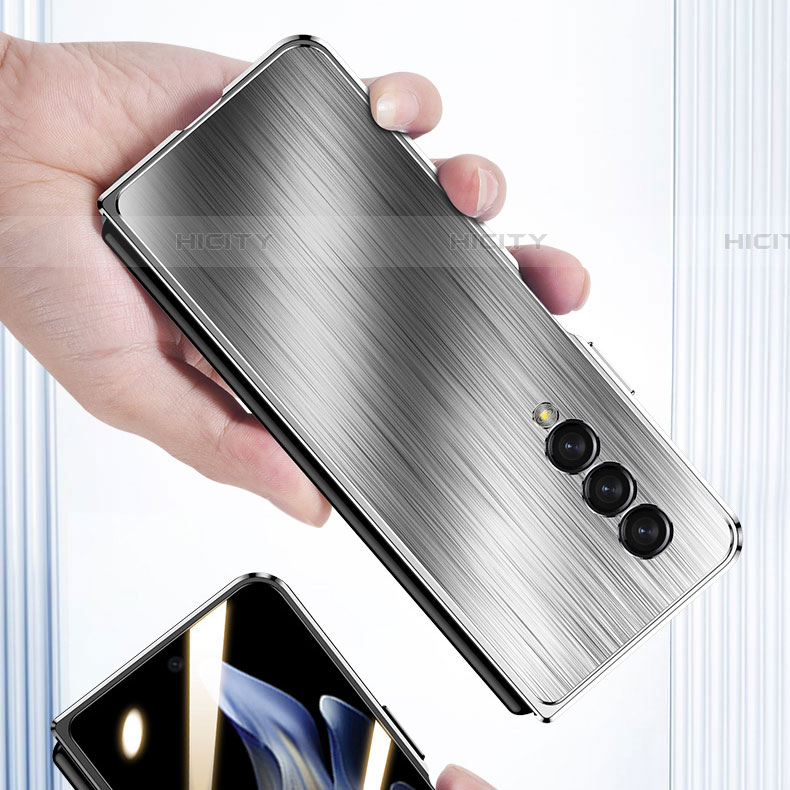 Samsung Galaxy Z Fold4 5G用360度 フルカバー ケース 高級感 手触り良い アルミメタル 製の金属製 サムスン 