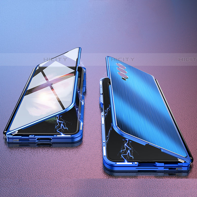 Samsung Galaxy Z Fold4 5G用360度 フルカバー ケース 高級感 手触り良い アルミメタル 製の金属製 P02 サムスン 