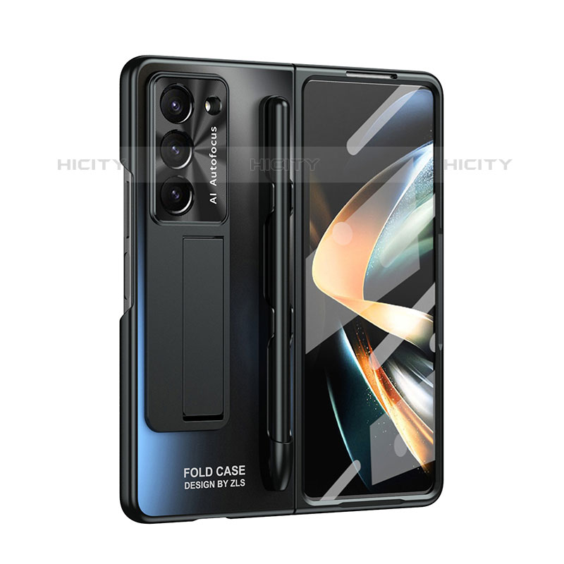 Samsung Galaxy Z Fold5 5G用ハードケース プラスチック 質感もマット カバー スタンド ZL2 サムスン 