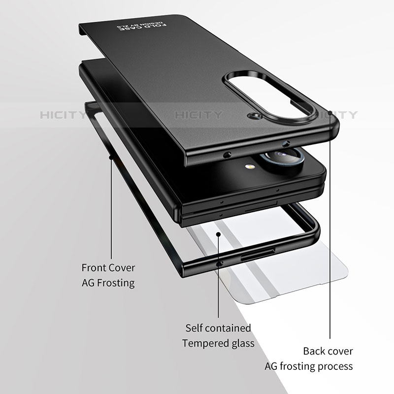 Samsung Galaxy Z Fold5 5G用ハードケース プラスチック 質感もマット 前面と背面 360度 フルカバー ZL1 サムスン 