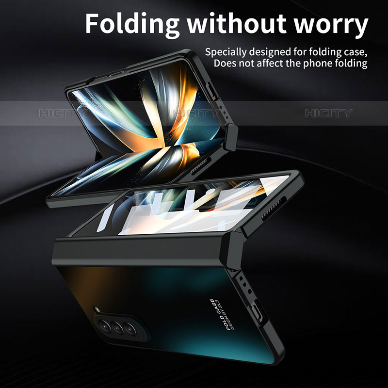 Samsung Galaxy Z Fold5 5G用ハードケース プラスチック 質感もマット 前面と背面 360度 フルカバー Z01L サムスン 