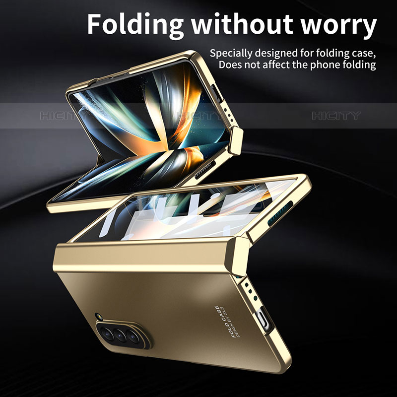 Samsung Galaxy Z Fold5 5G用ハードケース プラスチック 質感もマット 前面と背面 360度 フルカバー Z04L サムスン 