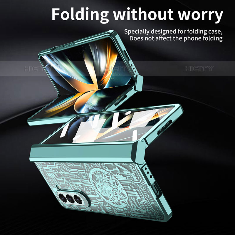 Samsung Galaxy Z Fold5 5G用ハードケース プラスチック 質感もマット 前面と背面 360度 フルカバー ZL9 サムスン 