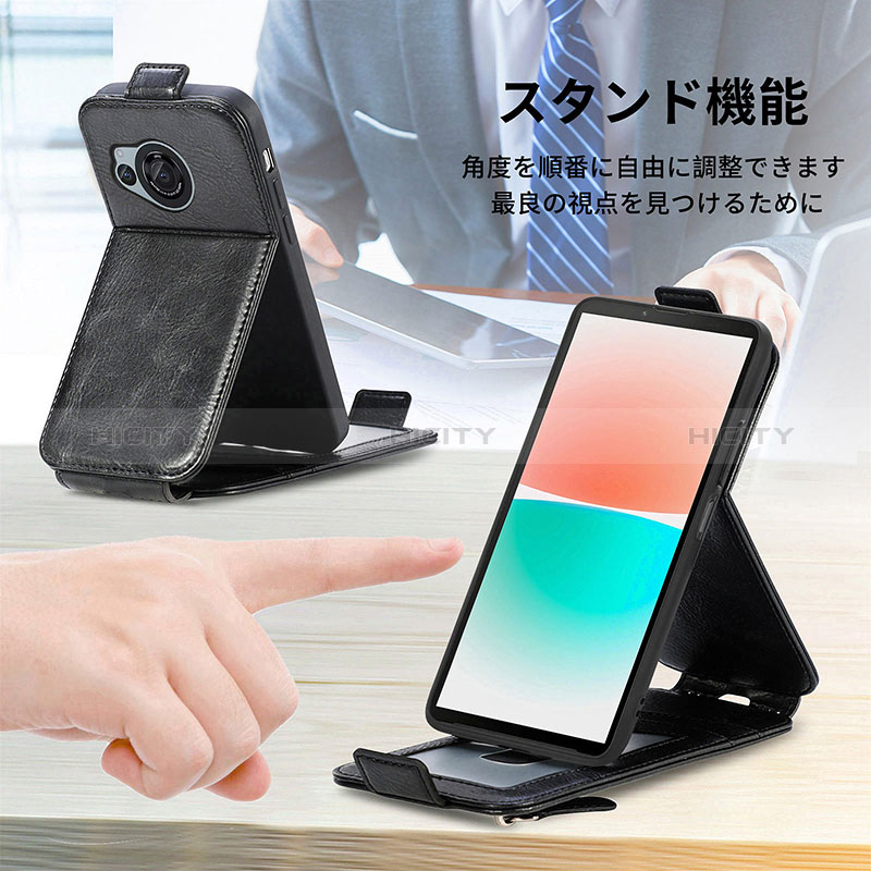 Sharp Aquos R8用フリップ レザーケース スタンド S01D Sharp 