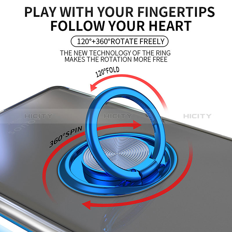 Sony Xperia 1 IV用極薄ソフトケース シリコンケース 耐衝撃 全面保護 クリア透明 アンド指輪 マグネット式 ソニー 